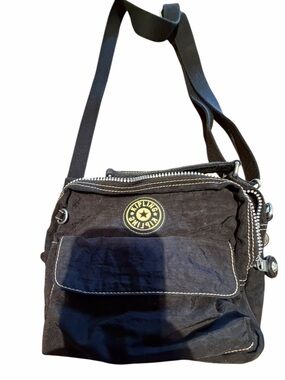 Kipling Black Crossbody Sling with Contrast Stitching